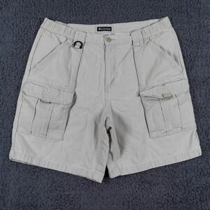 Vintage Columbia Shorts‎ Mens 36 Beige Cargo Khaki Hiking Outdoor